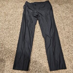 Zegna Wool Silk Tuxedo Trousers Navy Blue Mens 56R Formal Dress Pants